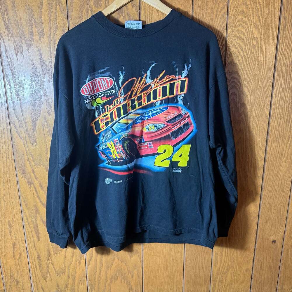 Vintage 2002 Winner's Circle Jeff Gordon NASCAR DuPont Long Sleeve Shirt XL